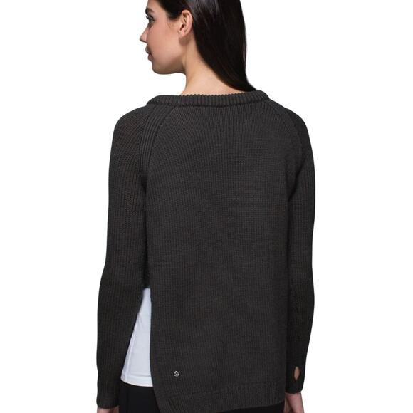 LULULEMON Yin To You Pullover high side cutout slit sides black 4 - Picture 2 of 9
